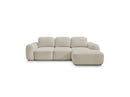 Montaigne - Canapé D'Angle Convertible Coffre - Tissu Bouclette - Angle Droit