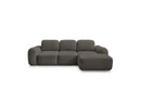 Montaigne - Canapé D'Angle Convertible Coffre - Tissu Bouclette - Angle Droit