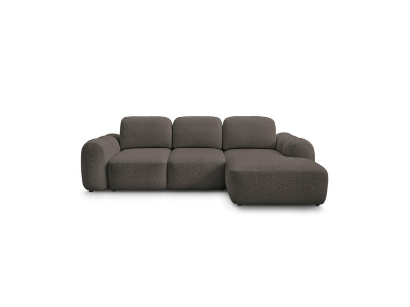 Montaigne - Canapé D'Angle Convertible Coffre - Tissu Bouclette - Angle Droit