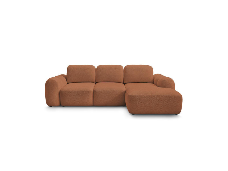 Montaigne - Canapé D'Angle Convertible Coffre - Tissu Bouclette - Angle Droit