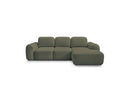 Montaigne - Canapé D'Angle Convertible Coffre - Tissu Bouclette - Angle Droit