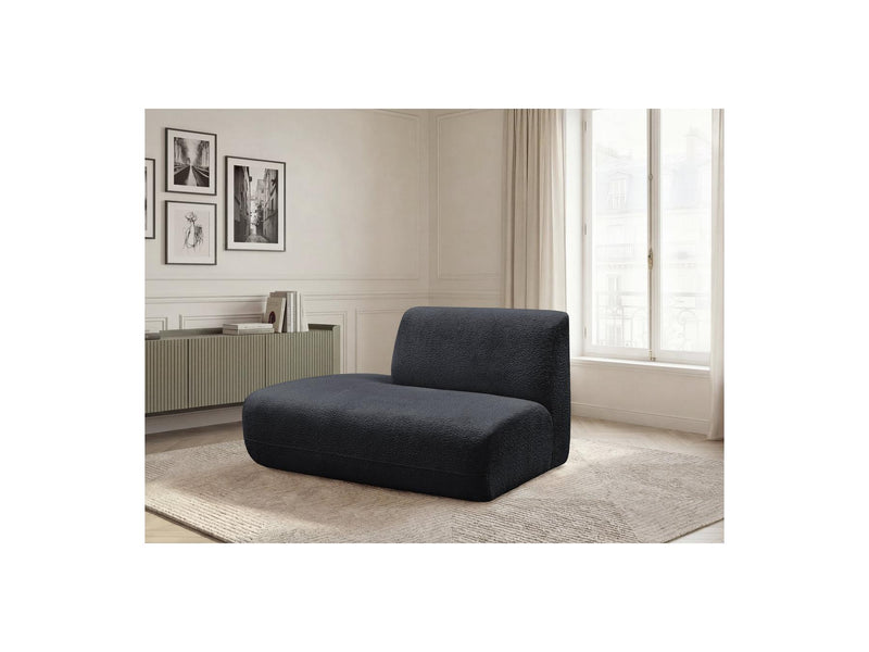 Anda - Silla auxiliar para sofá modular - Tela de chenilla - Ángulo izquierdo