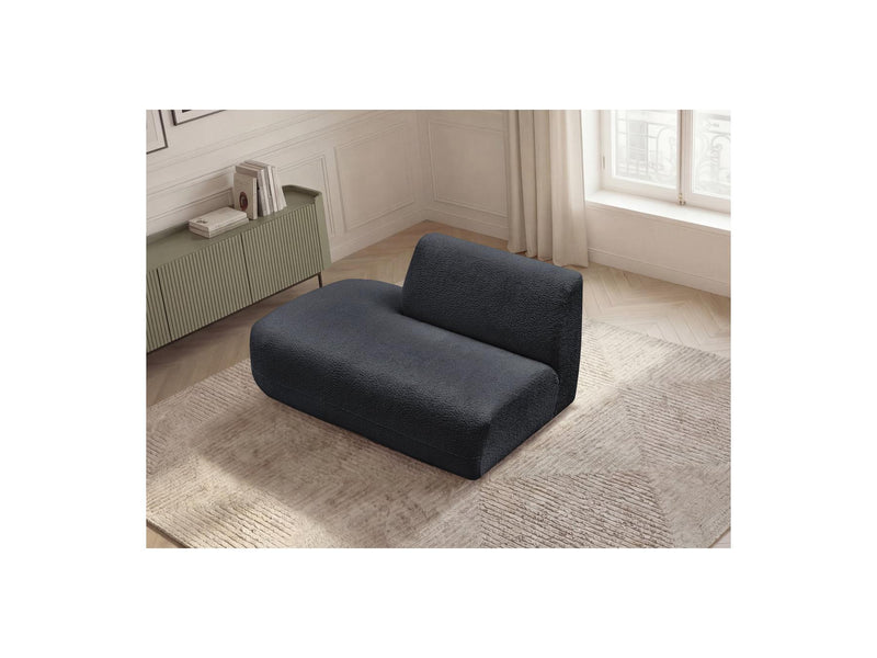 Anda - Silla auxiliar para sofá modular - Tela de chenilla - Ángulo izquierdo
