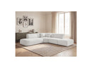 Anda - Canapé D'Angle L Fixe Modulable - Tissu Chenille - Angle Gauche