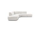 Anda - Canapé D'Angle L Fixe Modulable - Tissu Chenille - Angle Gauche