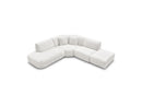 Anda - Canapé D'Angle L Fixe Modulable - Tissu Chenille - Angle Gauche