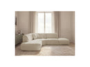 Anda - Canapé D'Angle L Fixe Modulable - Tissu Chenille - Angle Gauche