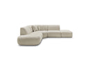 Anda - Canapé D'Angle L Fixe Modulable - Tissu Chenille - Angle Gauche