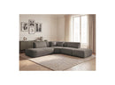 Anda - Canapé D'Angle L Fixe Modulable - Tissu Chenille - Angle Gauche