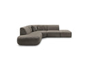 Anda - Canapé D'Angle L Fixe Modulable - Tissu Chenille - Angle Gauche