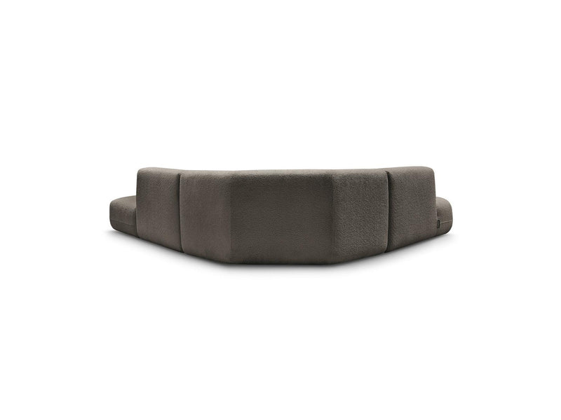 Anda - Canapé D'Angle L Fixe Modulable - Tissu Chenille - Angle Gauche