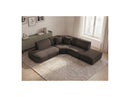Anda - Canapé D'Angle L Fixe Modulable - Tissu Chenille - Angle Gauche