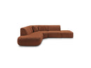 Anda - Canapé D'Angle L Fixe Modulable - Tissu Chenille - Angle Gauche