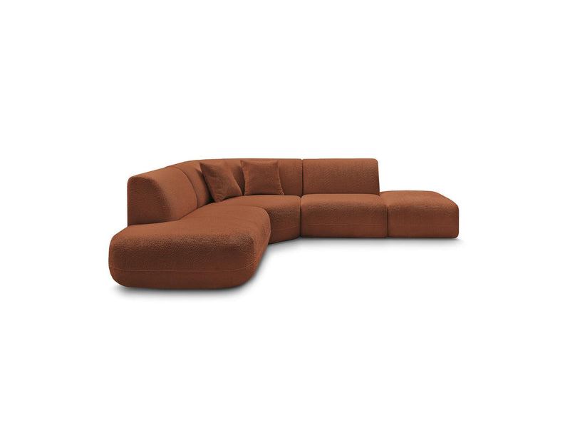 Anda - Canapé D'Angle L Fixe Modulable - Tissu Chenille - Angle Gauche