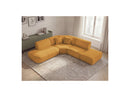 Anda - Canapé D'Angle L Fixe Modulable - Tissu Chenille - Angle Gauche
