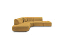 Anda - Canapé D'Angle L Fixe Modulable - Tissu Chenille - Angle Gauche