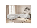 Anda - Modular Fixed Panoramic Sofa - With 1 Chaise Lounge, 2 Low Chairs and 1 Small Corner - Right Angle