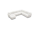 Anda - Modular Fixed Panoramic Sofa - With 1 Chaise Lounge, 2 Low Chairs and 1 Small Corner - Right Angle