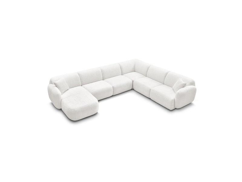 Anda - Modular Fixed Panoramic Sofa - With 1 Chaise Lounge, 2 Low Chairs and 1 Small Corner - Right Angle