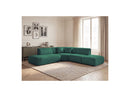 Anda - Canapé D'Angle L Fixe Modulable - Tissu Chenille - Angle Gauche