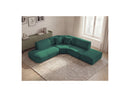 Anda - Canapé D'Angle L Fixe Modulable - Tissu Chenille - Angle Gauche