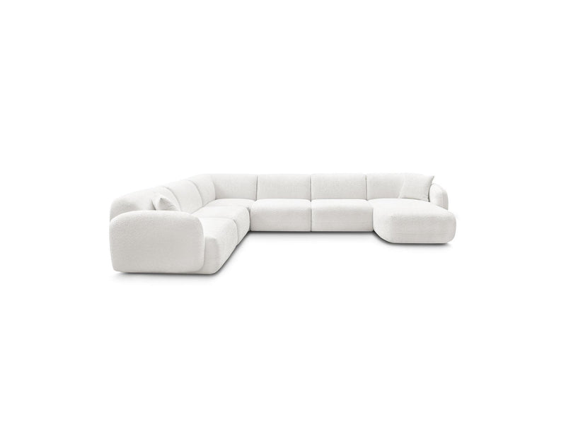 Anda - Sofá Panorámico Fijo Modular - Con 1 Chaise Lounge, 2 Sillones Bajos y 1 Rinconera Pequeña - Esquina Izquierda