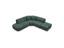 Anda - Canapé D'Angle L Fixe Modulable - Tissu Chenille - Angle Gauche