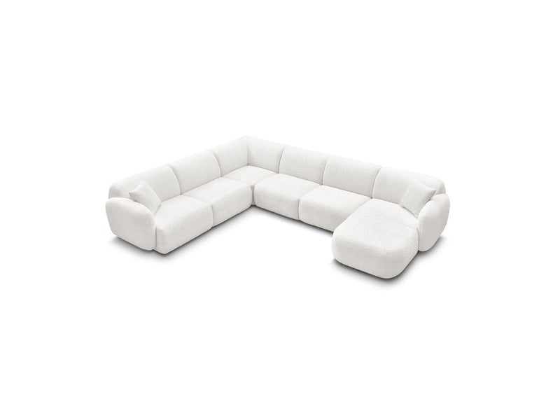 Anda - Sofá Panorámico Fijo Modular - Con 1 Chaise Lounge, 2 Sillones Bajos y 1 Rinconera Pequeña - Esquina Izquierda