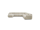 Anda - Modular Fixed Panoramic Sofa - With 1 Chaise Lounge, 2 Low Chairs and 1 Small Corner - Right Angle