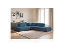 Anda - Canapé D'Angle L Fixe Modulable - Tissu Chenille - Angle Gauche