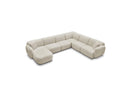 Anda - Modular Fixed Panoramic Sofa - With 1 Chaise Lounge, 2 Low Chairs and 1 Small Corner - Right Angle