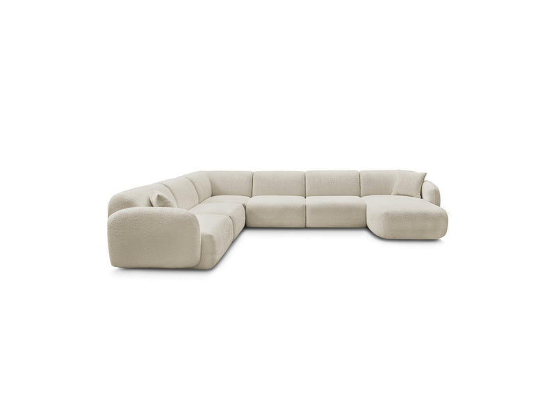 Anda - Sofá Panorámico Fijo Modular - Con 1 Chaise Lounge, 2 Sillones Bajos y 1 Rinconera Pequeña - Esquina Izquierda