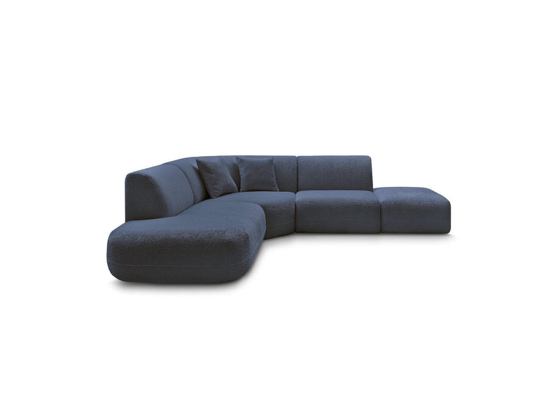 Anda - Canapé D'Angle L Fixe Modulable - Tissu Chenille - Angle Gauche