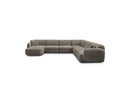 Anda - Modular Fixed Panoramic Sofa - With 1 Chaise Lounge, 2 Low Chairs and 1 Small Corner - Right Angle