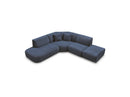 Anda - Canapé D'Angle L Fixe Modulable - Tissu Chenille - Angle Gauche