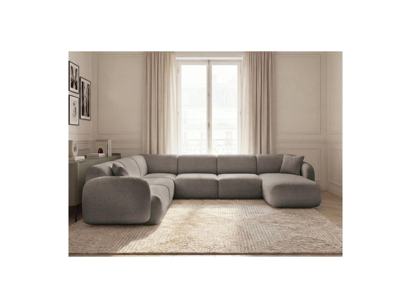 Anda - Sofá Panorámico Fijo Modular - Con 1 Chaise Lounge, 2 Sillones Bajos y 1 Rinconera Pequeña - Esquina Izquierda
