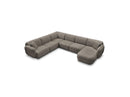 Anda - Sofá Panorámico Fijo Modular - Con 1 Chaise Lounge, 2 Sillones Bajos y 1 Rinconera Pequeña - Esquina Izquierda