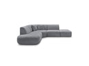 Anda - Canapé D'Angle L Fixe Modulable - Tissu Chenille - Angle Gauche