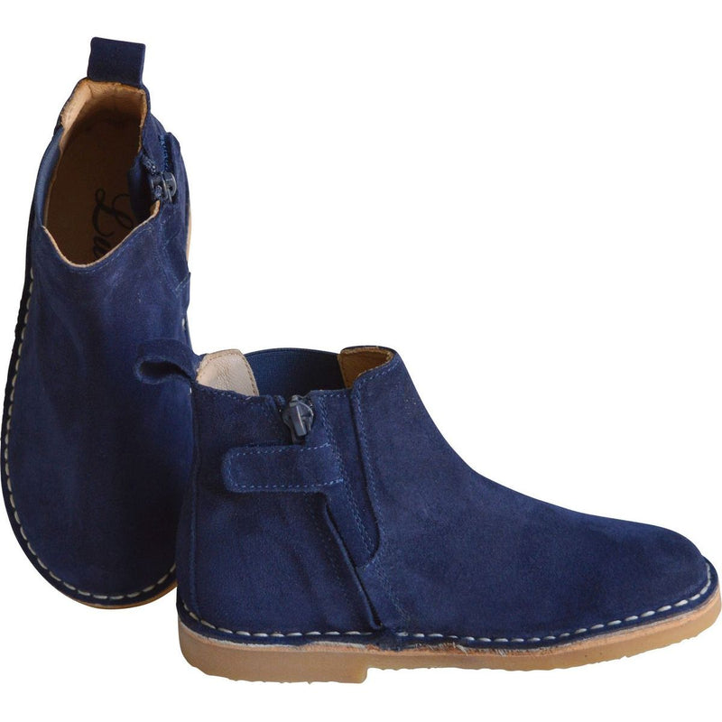 Sasha Unisex Soft Elastic Ankle Boots - Dark Blue Nubuck - Unisex