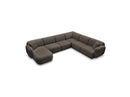 Anda - Modular Fixed Panoramic Sofa - With 1 Chaise Lounge, 2 Low Chairs and 1 Small Corner - Right Angle