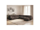 Anda - Sofá Panorámico Fijo Modular - Con 1 Chaise Lounge, 2 Sillones Bajos y 1 Rinconera Pequeña - Esquina Izquierda