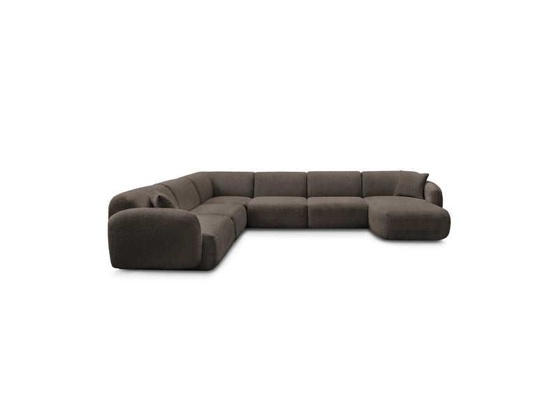 Anda - Sofá Panorámico Fijo Modular - Con 1 Chaise Lounge, 2 Sillones Bajos y 1 Rinconera Pequeña - Esquina Izquierda