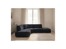 Anda - Canapé D'Angle L Fixe Modulable - Tissu Chenille - Angle Gauche