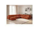 Anda - Modular Fixed Panoramic Sofa - With 1 Chaise Lounge, 2 Low Chairs and 1 Small Corner - Right Angle