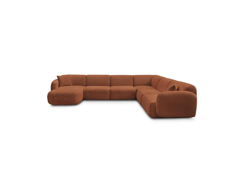 Anda - Modular Fixed Panoramic Sofa - With 1 Chaise Lounge, 2 Low Chairs and 1 Small Corner - Right Angle
