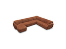 Anda - Modular Fixed Panoramic Sofa - With 1 Chaise Lounge, 2 Low Chairs and 1 Small Corner - Right Angle