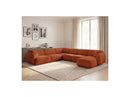 Anda - Sofá Panorámico Fijo Modular - Con 1 Chaise Lounge, 2 Sillones Bajos y 1 Rinconera Pequeña - Esquina Izquierda
