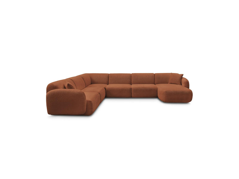 Anda - Sofá Panorámico Fijo Modular - Con 1 Chaise Lounge, 2 Sillones Bajos y 1 Rinconera Pequeña - Esquina Izquierda