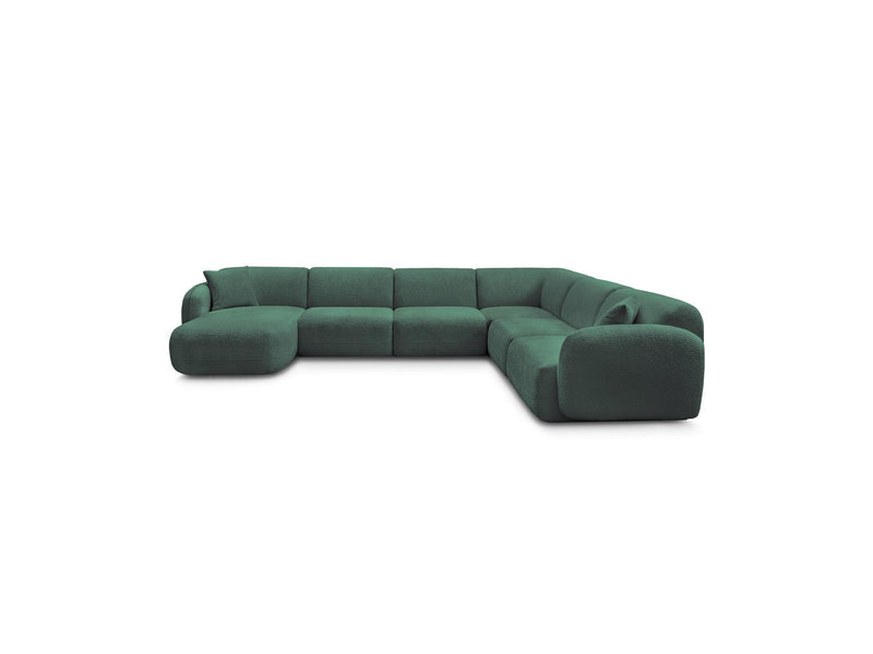 Anda - Modular Fixed Panoramic Sofa - With 1 Chaise Lounge, 2 Low Chairs and 1 Small Corner - Right Angle