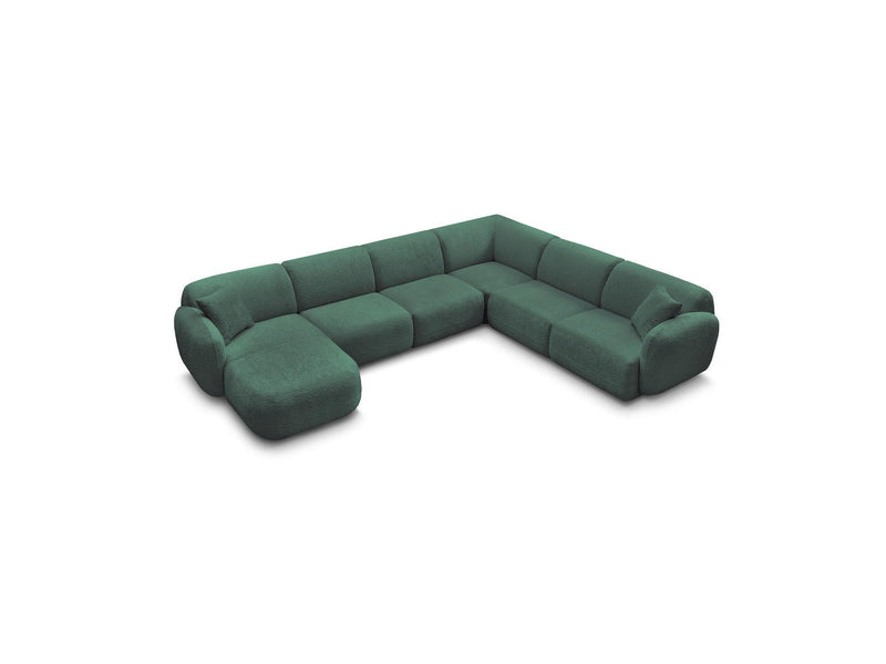 Anda - Modular Fixed Panoramic Sofa - With 1 Chaise Lounge, 2 Low Chairs and 1 Small Corner - Right Angle